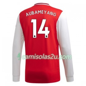 Camisolas de Futebol Arsenal Pierre-Emerick Aubameyang 14 Equipamento Principal 2019/20 Manga Comprida